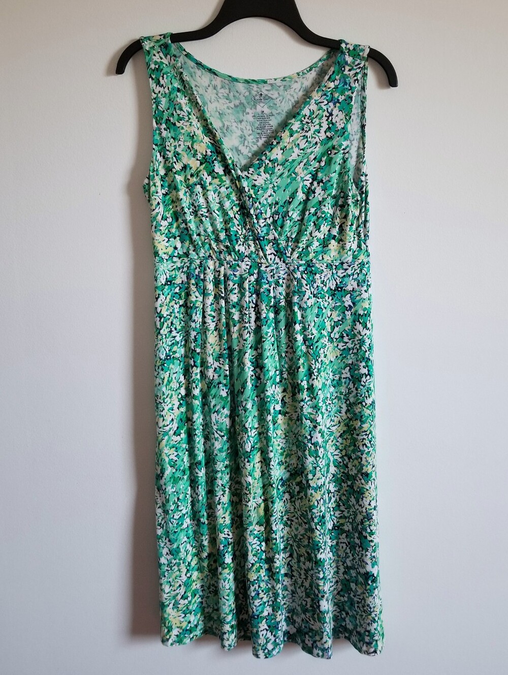 St John's Bay Green Floral Wrap-Style Women’s Dress